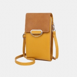 Dame Pu Leather Multi-bære Mote Casual Telefonveske Cross Body Bag