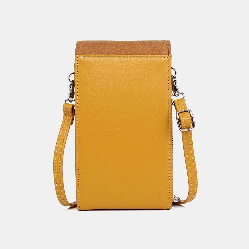 Dame Pu Leather Multi-bære Mote Casual Telefonveske Cross Body Bag