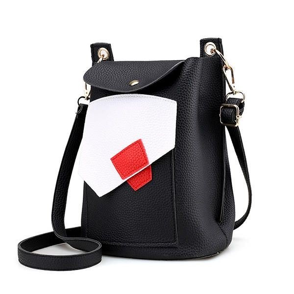 Dame Pu Skinn Søt Telefonveske Trendy Mini Crossbody Skulderveske