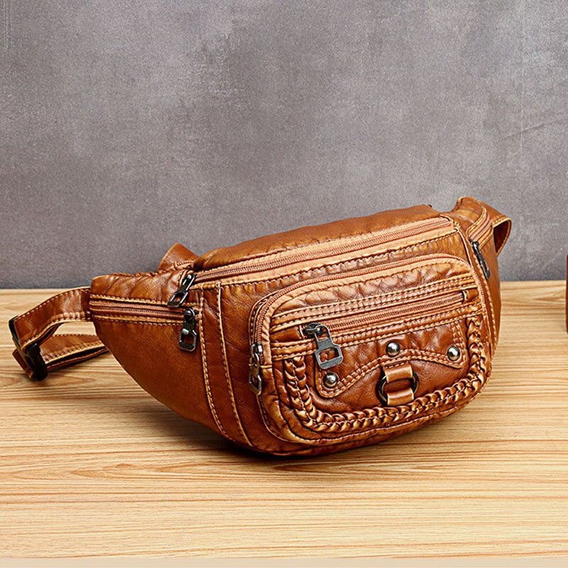 Dame Solid Nagle Vintage Crossbody Bag Brystveske Skulderveske