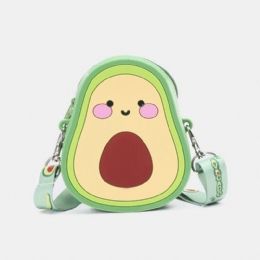 Dame Søt Strawberry Avocado Rubber Mini Crossbody Bag