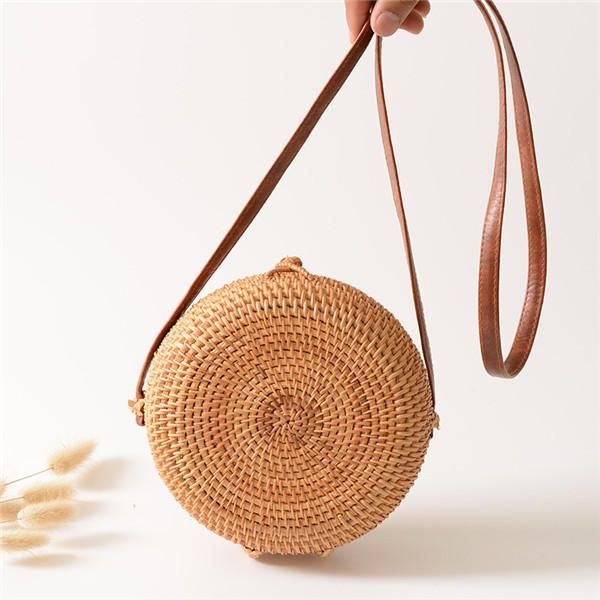 Dame Straw Hollow Out Crossbody Bag Reiseskulderveske