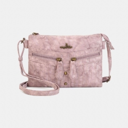 Dame Vanntett Maskinvare Multi-pocket Anti-tyveri Crossbody Bag Skulderveske