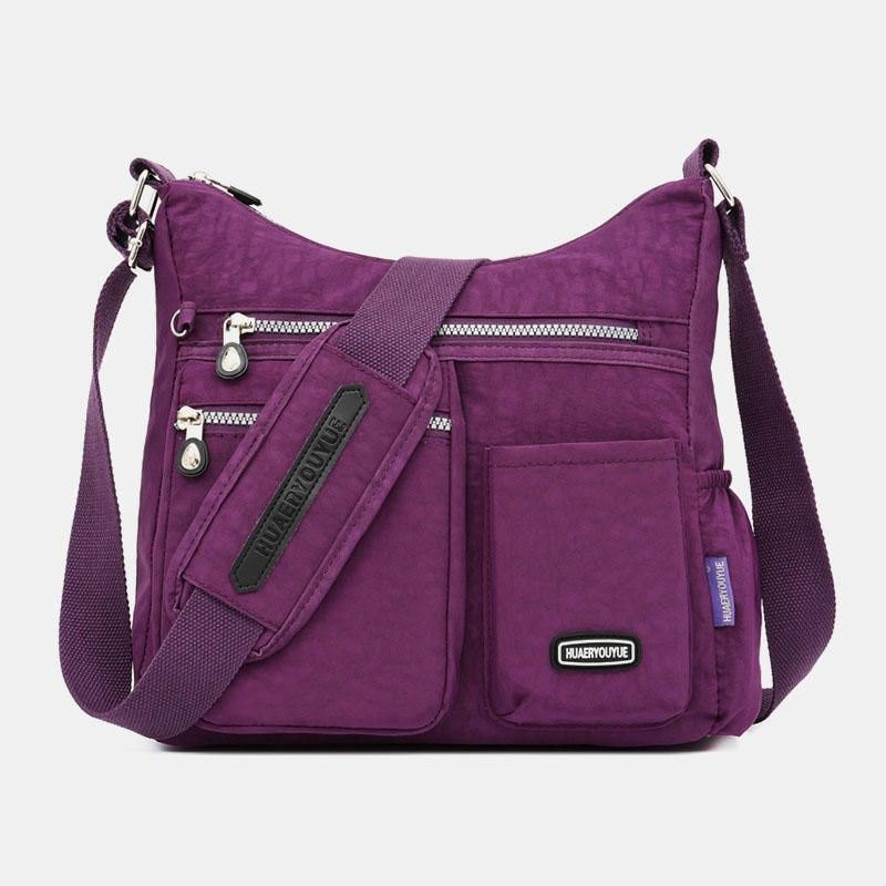 Dame Vanntett Stor Kapasitet Flerlags Multifunksjonell Crossbody Bag Skulderveske