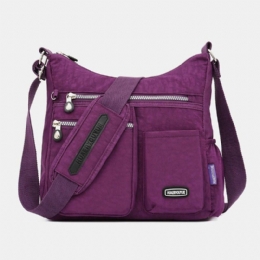 Dame Vanntett Stor Kapasitet Flerlags Multifunksjonell Crossbody Bag Skulderveske