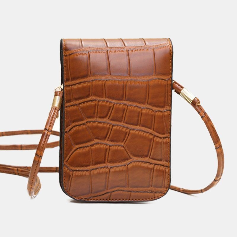 Dame Vintage Alligator 6.3 Tommers Telefonveske Crossbody-veske