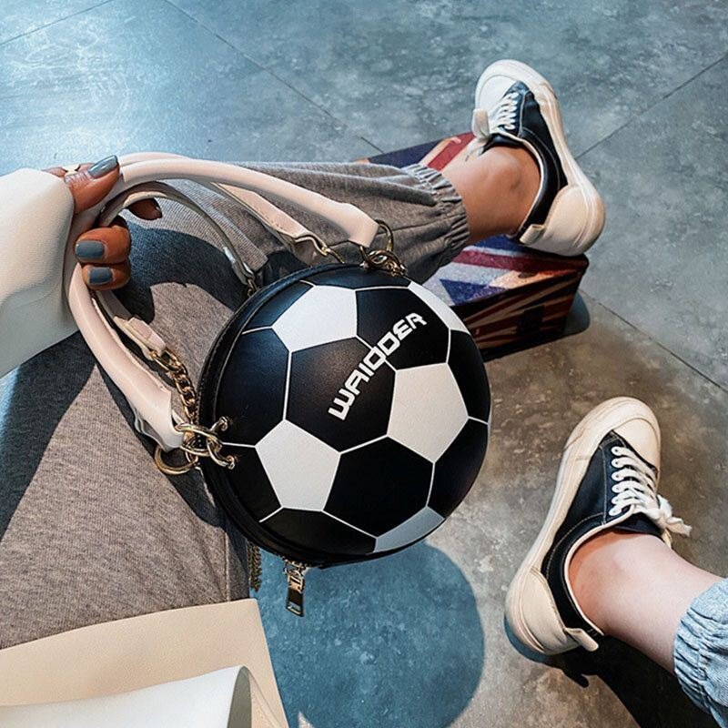 Damemote Basketball Fotballkjeder Uformell Håndveske Crossbody-veske