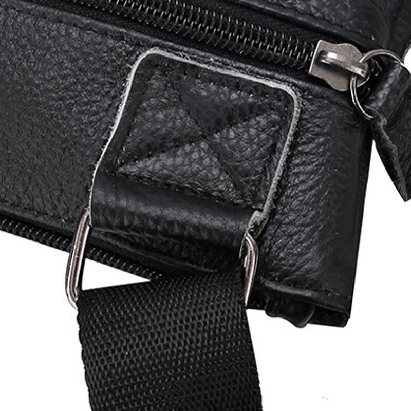 Ekte Skinn For Herre Med Stor Kapasitet Vanntett Slitesterk Crossbody-veske