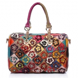 Elegant Flower Patchwork Crossbody-veske For Kvinner