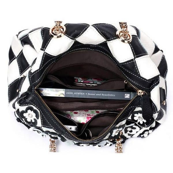 Elegant Flower Patchwork Crossbody-veske For Kvinner