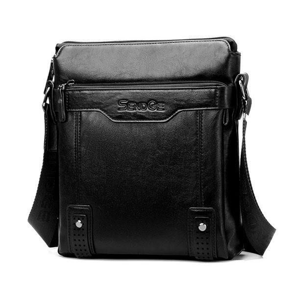 Herre Business Messenger Bag Solid Crossbody Skulderveske