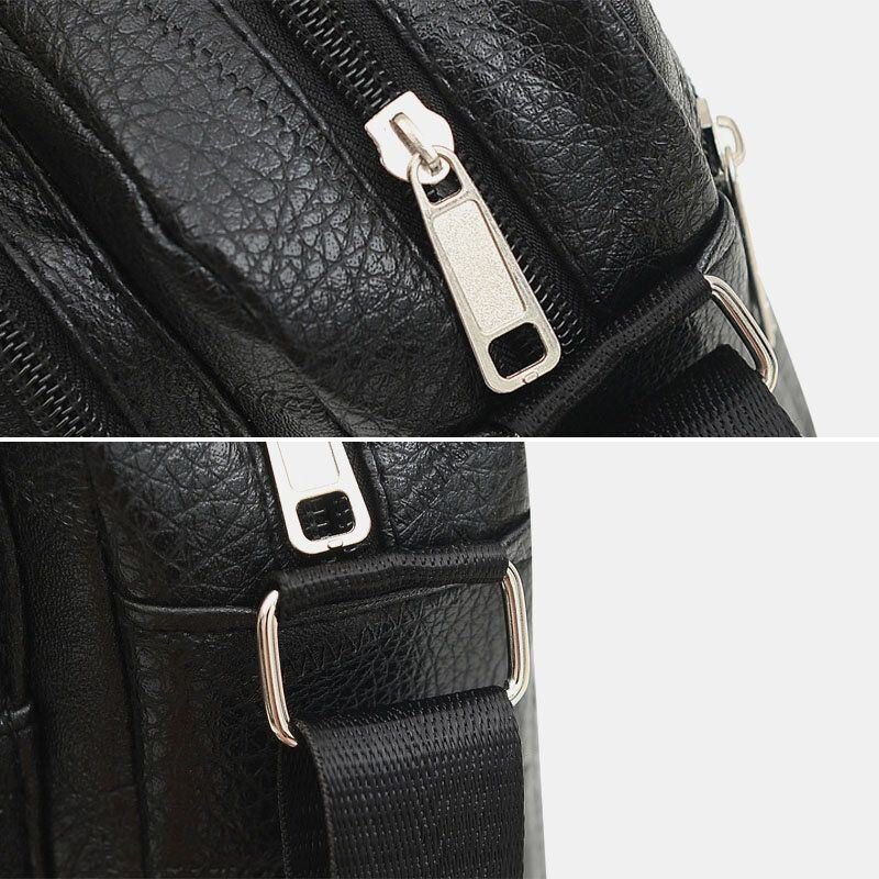 Herre Business Vanntett Rygg Anti-tyveri Lomme Multifunksjon Crossbody Bag Skulderveske