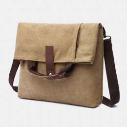 Herre Canvas Anti-tyveri Vanntett Vintage Messenger Bag Skulderveske Crossbody Bag Håndveske