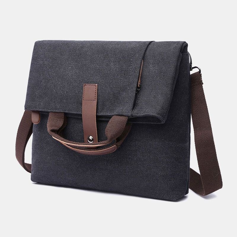 Herre Canvas Anti-tyveri Vanntett Vintage Messenger Bag Skulderveske Crossbody Bag Håndveske