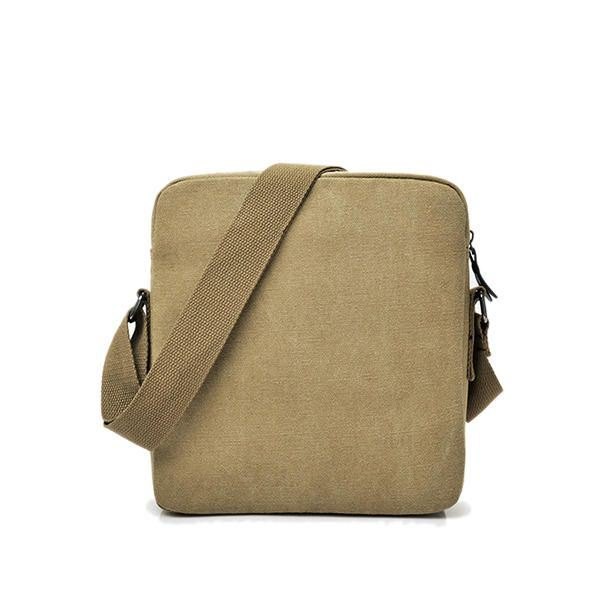 Herre Canvas Multifunksjonell Vintage Crossbody Bag Skulderveske Casual Business Travel Pack