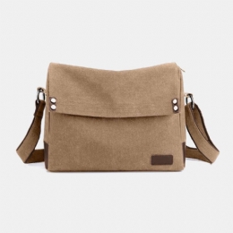 Herre Canvas Vintage Multifunksjon Crossbody Bag Med Stor Kapasitet Uformell Skulderveske