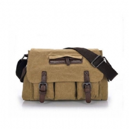 Herre Casual Canvas Messenger Bag Reiseskulder