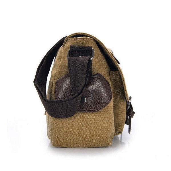 Herre Casual Canvas Messenger Bag Reiseskulder