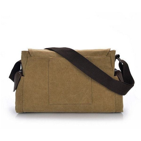 Herre Casual Canvas Messenger Bag Reiseskulder