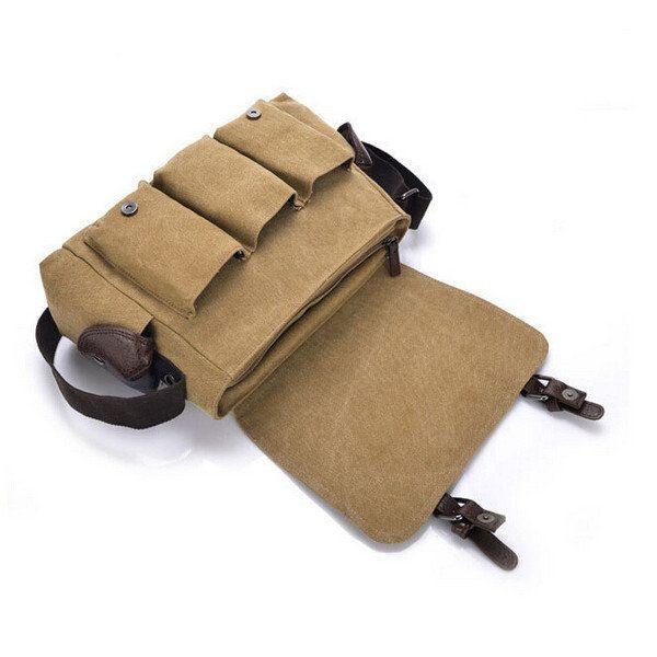 Herre Casual Canvas Messenger Bag Reiseskulder