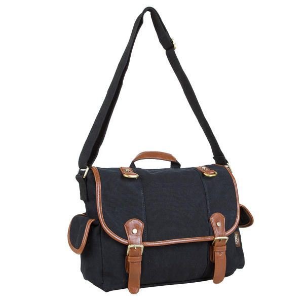 Herre Casual Canvas Skulderveske Outdoor Messenger Bags