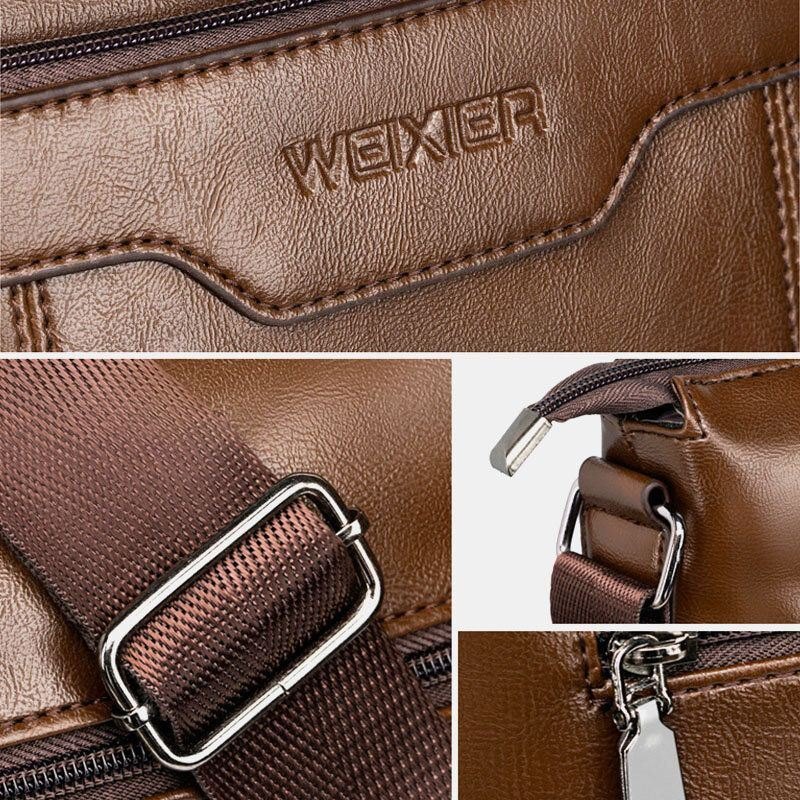 Herre Crossbody-vesker Med Stor Kapasitet Multi-lomme Slitasjebestandig 6.5 Tommers Telefonveske Messenger Bag Skulderveske