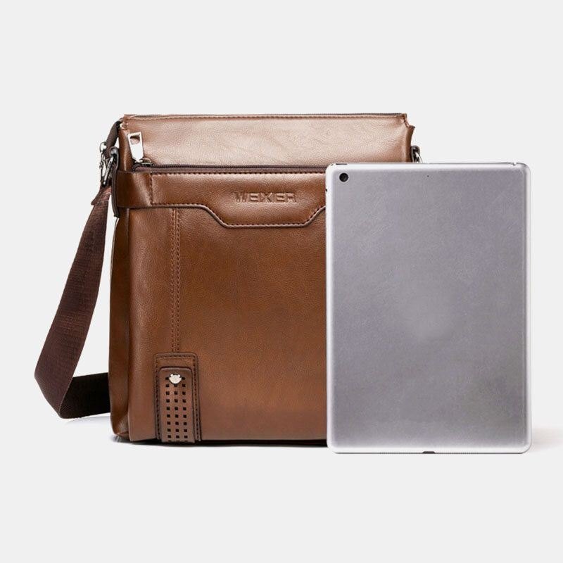 Herre Crossbody-vesker Med Stor Kapasitet Multi-lomme Slitasjebestandig 6.5 Tommers Telefonveske Messenger Bag Skulderveske