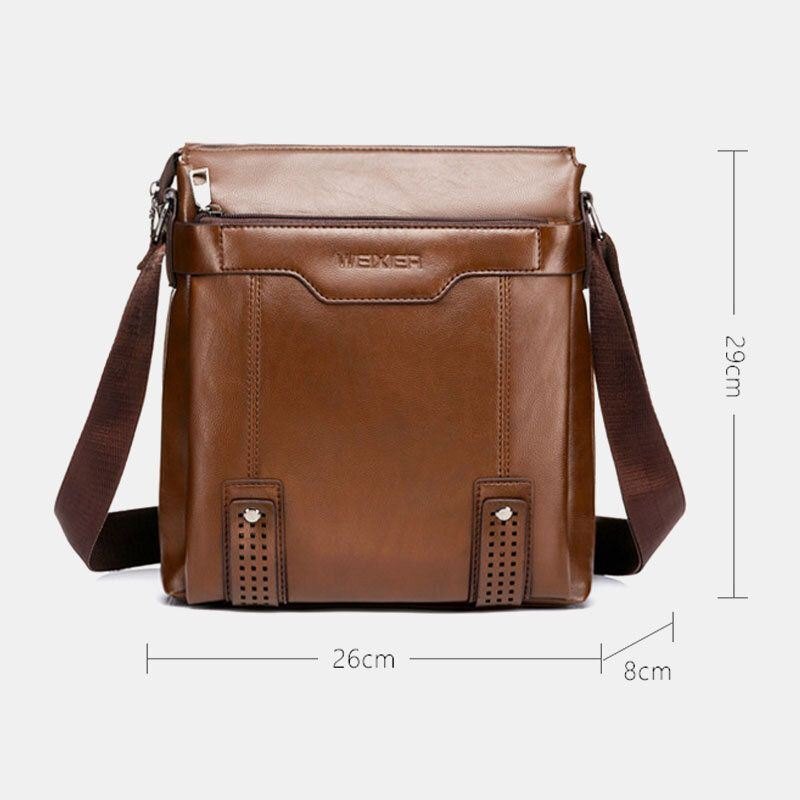 Herre Crossbody-vesker Med Stor Kapasitet Multi-lomme Slitasjebestandig 6.5 Tommers Telefonveske Messenger Bag Skulderveske