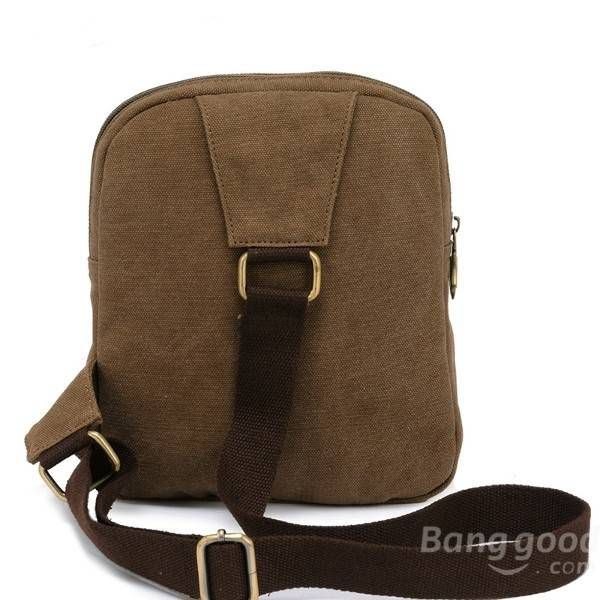 Herre Dame Casual Canvas Skuldervesker Chest Pack Messenger Bag