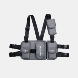 Herre Dame Hip-hop Brystveske Vest Veske Verktøyveske Tactical Bag