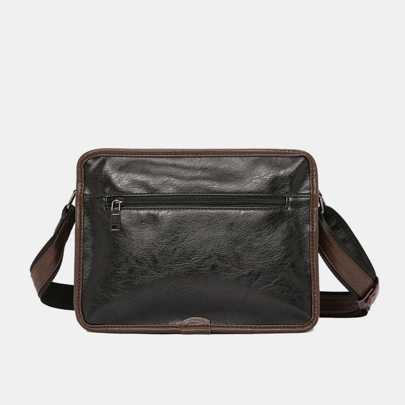 Herre Dobbeltlags Flerlomme Crossbody-vesker Mote Uformelt Hodetelefon-hulldesign 14 Tommers Bærbar Bag Skulderveske