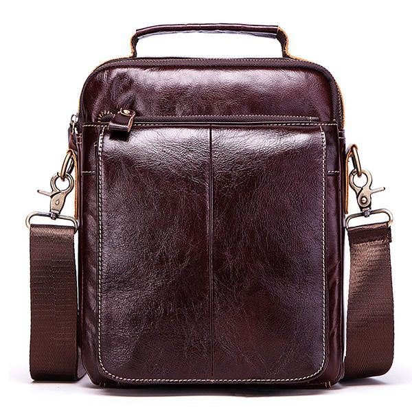 Herre Ekte Skinn Business Casual Vintage Bag