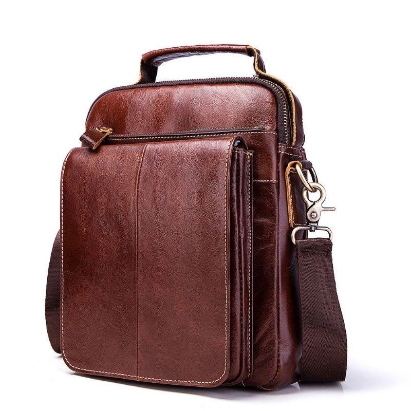 Herre Ekte Skinn Business Casual Vintage Bag