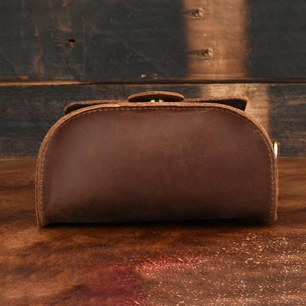 Herre Ekte Skinn Vintage Skulderveske Crossbody Bag