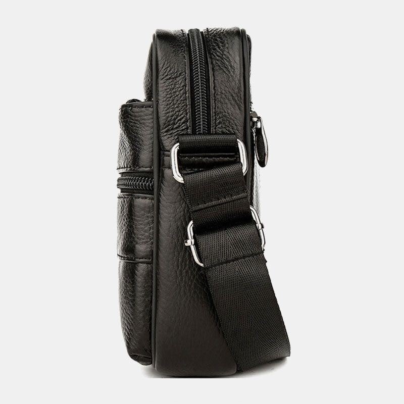 Herre Multipocket Anti-tyveri Førstelags Kuskinn Crossbody-vesker Retro Stor Kapasitet Lett 6.5 Tommers Phne Bag Messenger Bag Håndveske