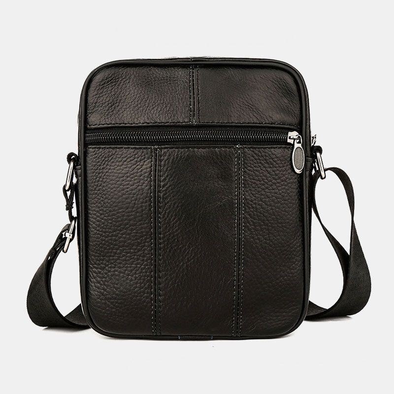 Herre Multipocket Anti-tyveri Førstelags Kuskinn Crossbody-vesker Retro Stor Kapasitet Lett 6.5 Tommers Phne Bag Messenger Bag Håndveske