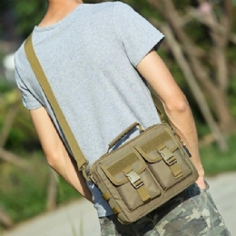 Herre Ny Canvas Tactical Camo Casual Crossbody Bag