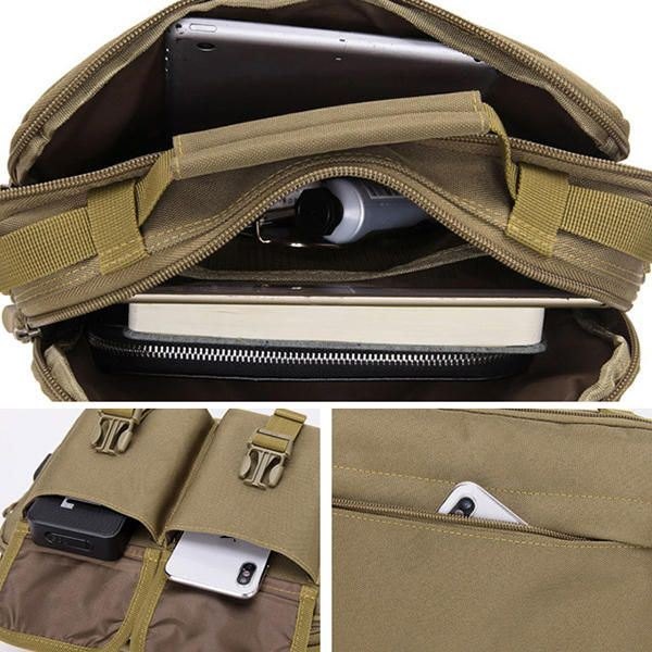 Herre Ny Canvas Tactical Camo Casual Crossbody Bag