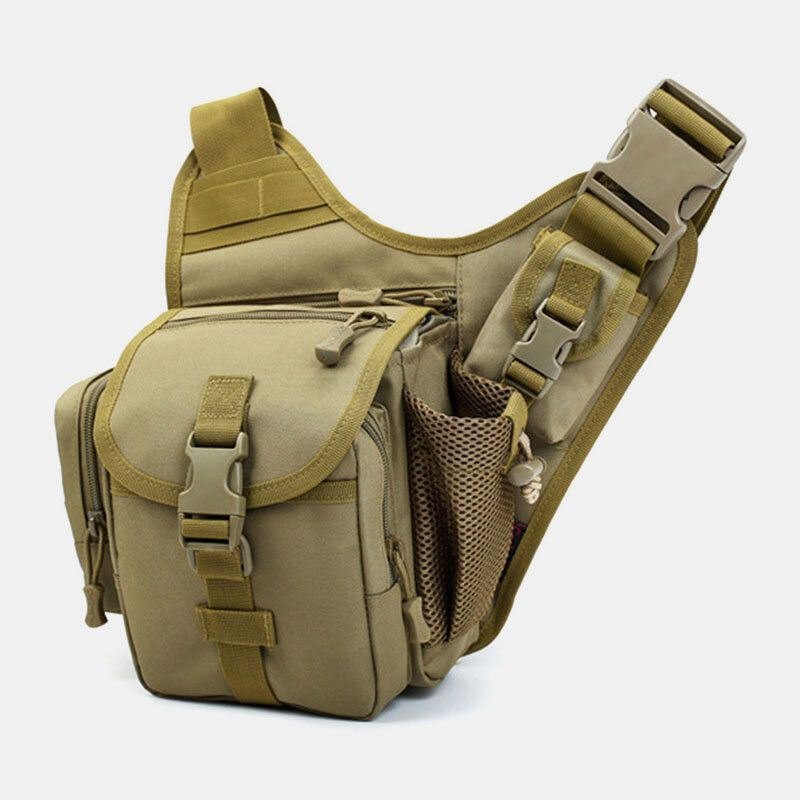 Herre Oxford Utendørs Riding Sport Camo Vanntett Crossbody-veske Med Stor Kapasitet Midjeveske Salveske