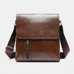 Herre Pu Leather Anti-tyveri Skulder Retro 6.3 Tommers Telefonveske Med Stor Kapasitet Crossbody-vesker