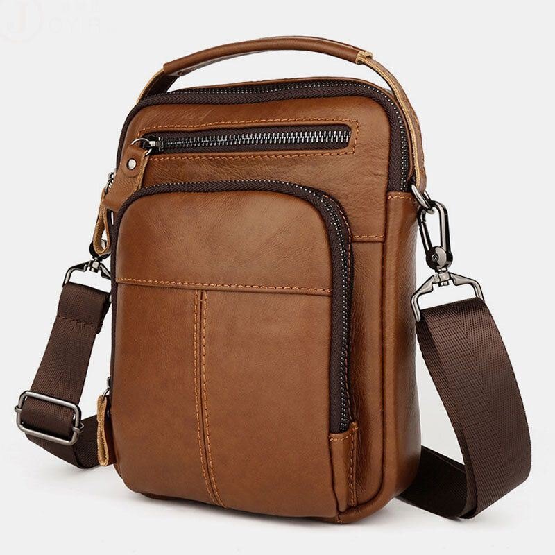 Herre Retro 6.5-tommers Telefonveske Med Flere Lommer Midjeveske Rygg Tyverisikringslommedesign Crossbody-vesker Belteveske