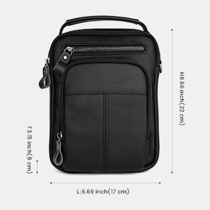 Herre Retro 6.5-tommers Telefonveske Med Flere Lommer Midjeveske Rygg Tyverisikringslommedesign Crossbody-vesker Belteveske