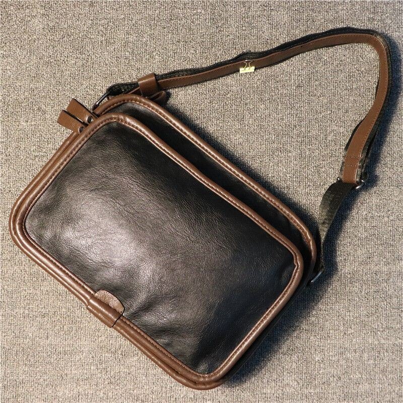 Herre Uformelt Mykt Skinnrygg Anti-tyveri Lomme Crossbody Vesker Messenger Skulderveske