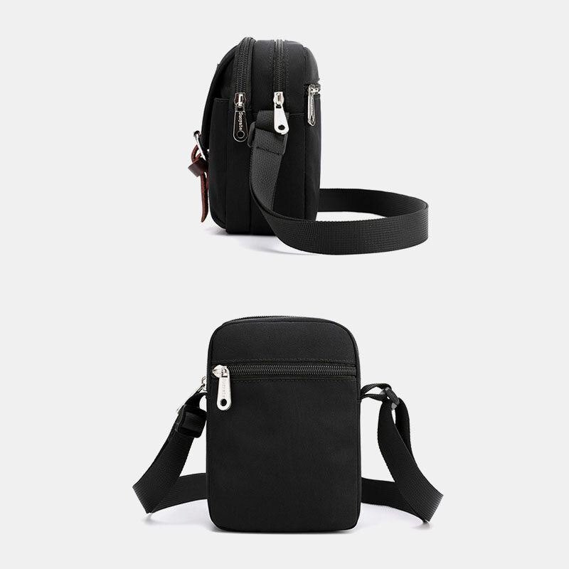 Herre Unisex Nylon Mini Lett Å Bære Uformelt Skulderveske Cross Body Bag