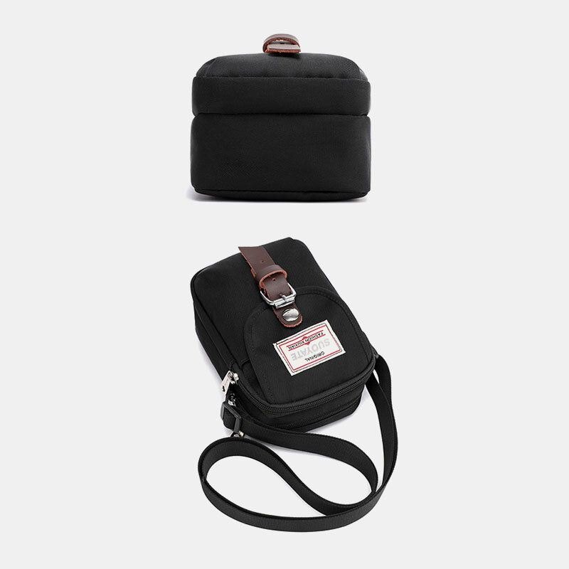 Herre Unisex Nylon Mini Lett Å Bære Uformelt Skulderveske Cross Body Bag