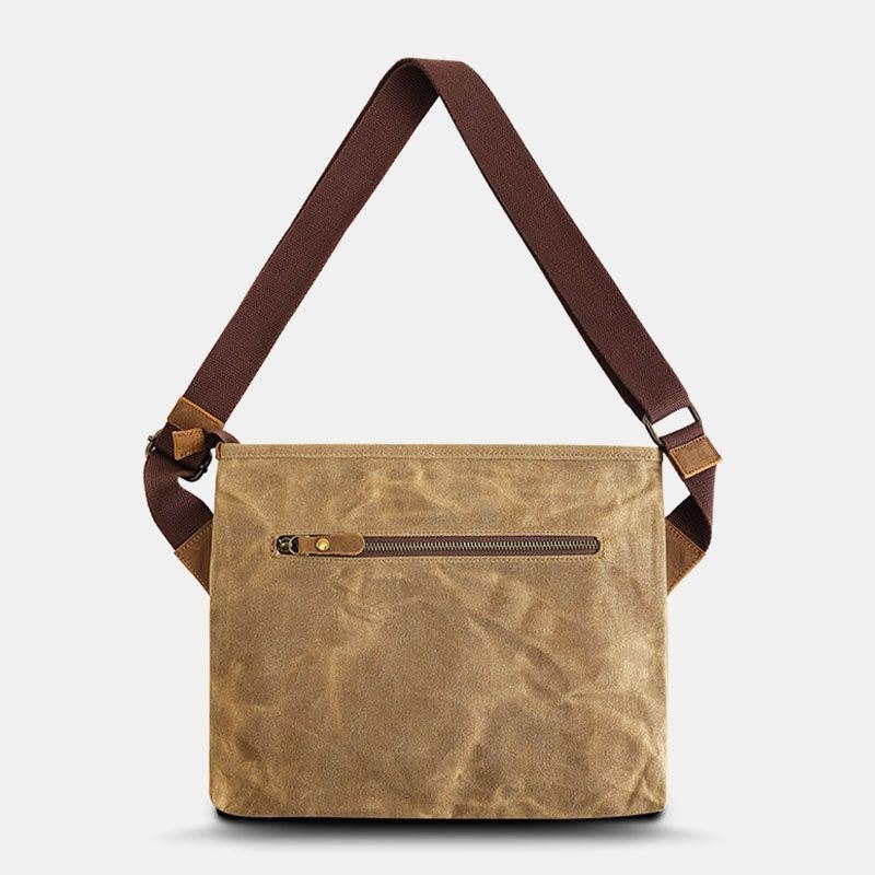 Herre Vintage Canvas Vanntett Multifunksjon Crossbody Bag Skulderveske