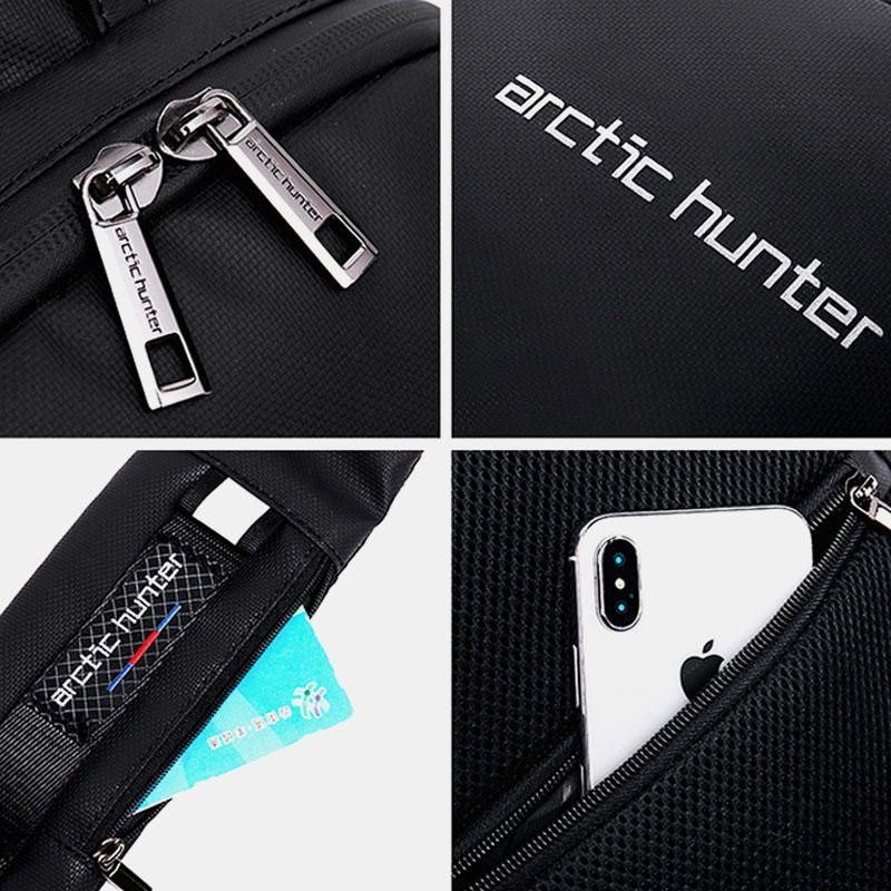 Herremote Uformelt Brystveske Skulderveske Crossbody-veske Med Usb-ladeport