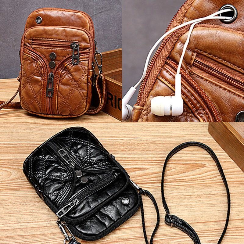 Kvinnemote Mini Skulderveske Crossbody Bag Uformelt Telefonveske