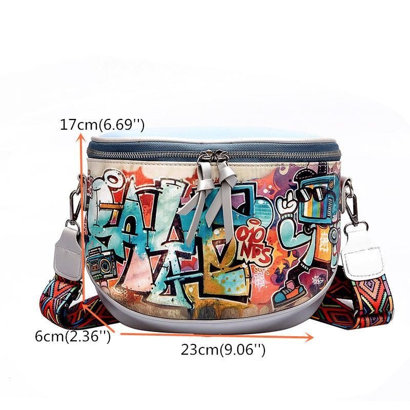 Kvinnemote Multi-bærveske Hip-hop Crossbody-veske