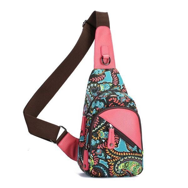 National Floral Summer Light Dame Brystveske Sling Bag Skulder Crossbody Bag